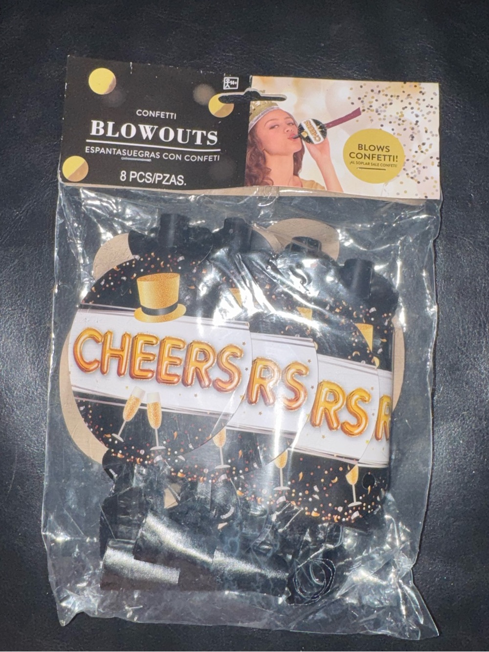 NWT, Party City, blowouts confetti, NYE, cheers 8PC